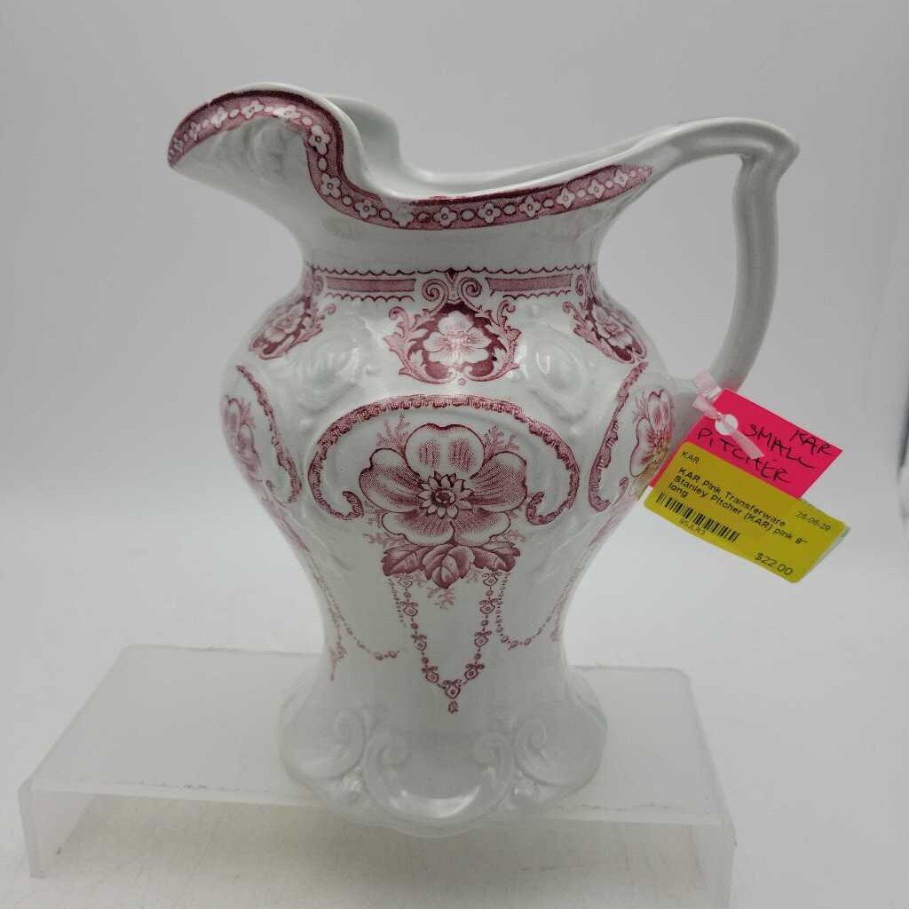 Pink Transferware Stanley Pitcher (KAR)