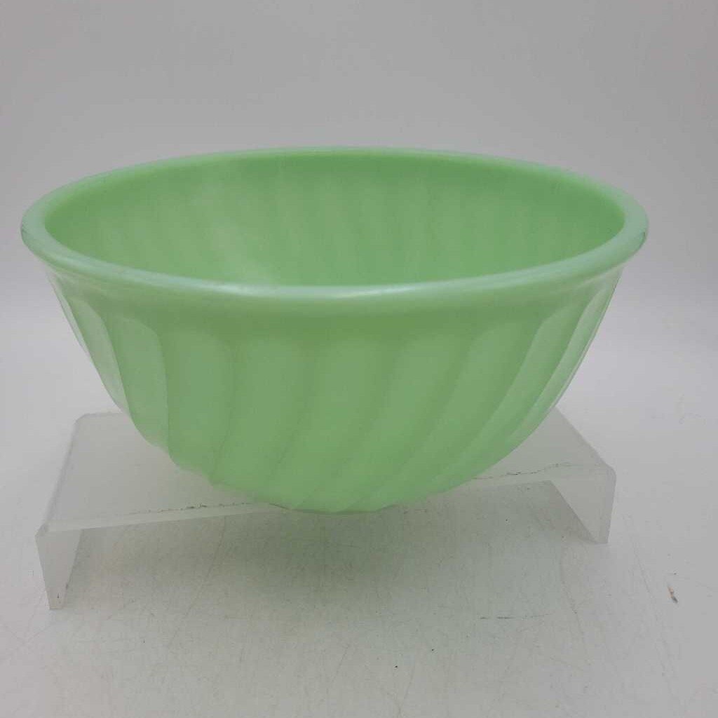 Jadeite Bowl Fire King Swirl (KAR)