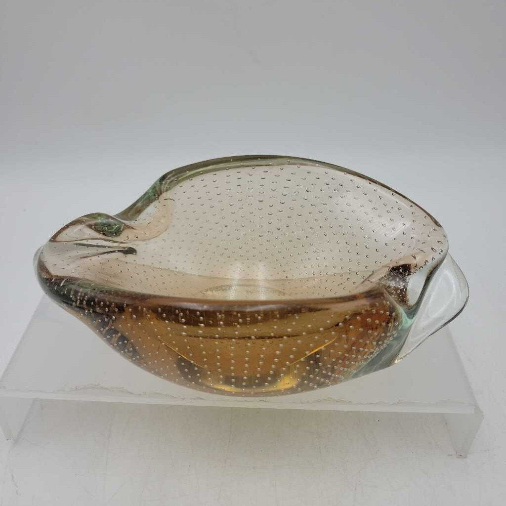 Art Glass Controlled Bubble Ashtray (GEC)
