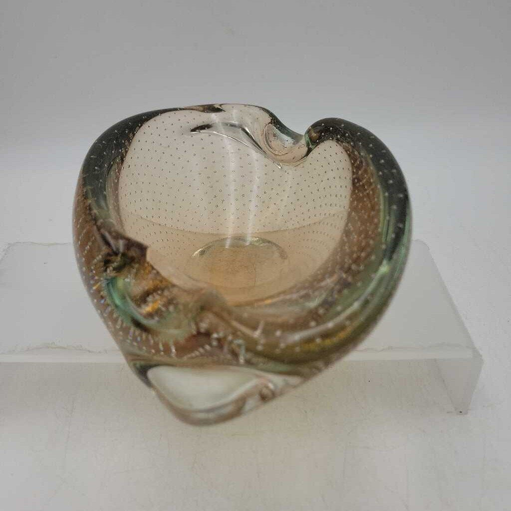Art Glass Controlled Bubble Ashtray (GEC)
