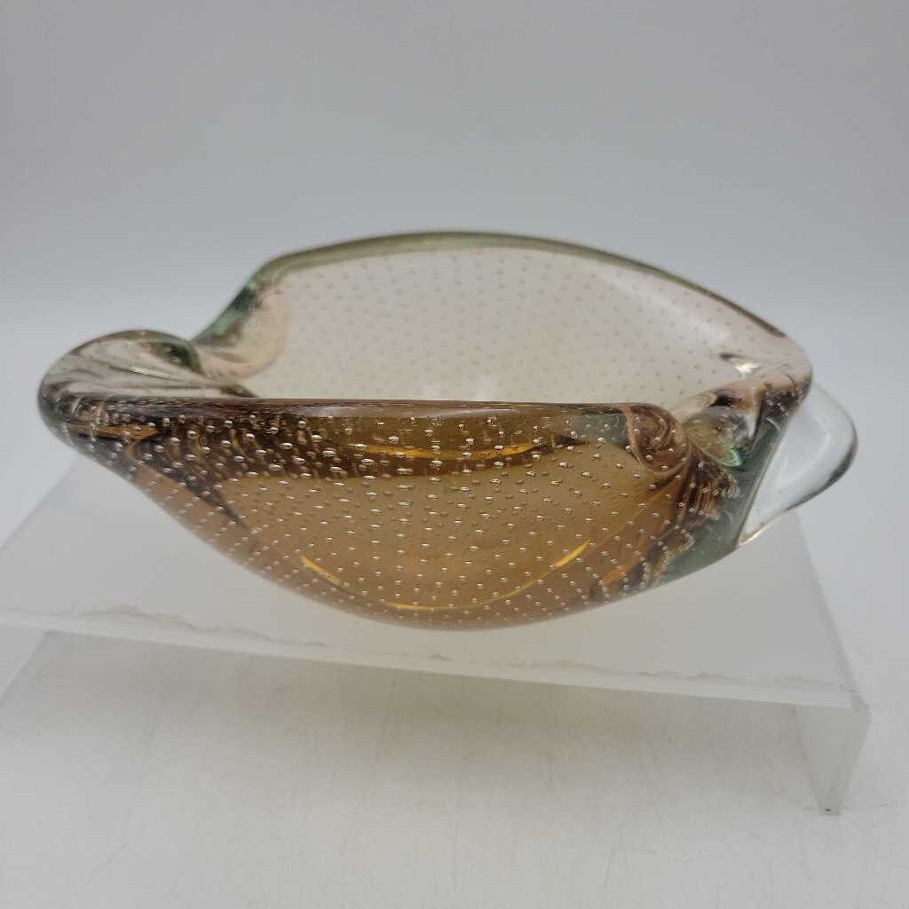 Art Glass Controlled Bubble Ashtray (GEC)