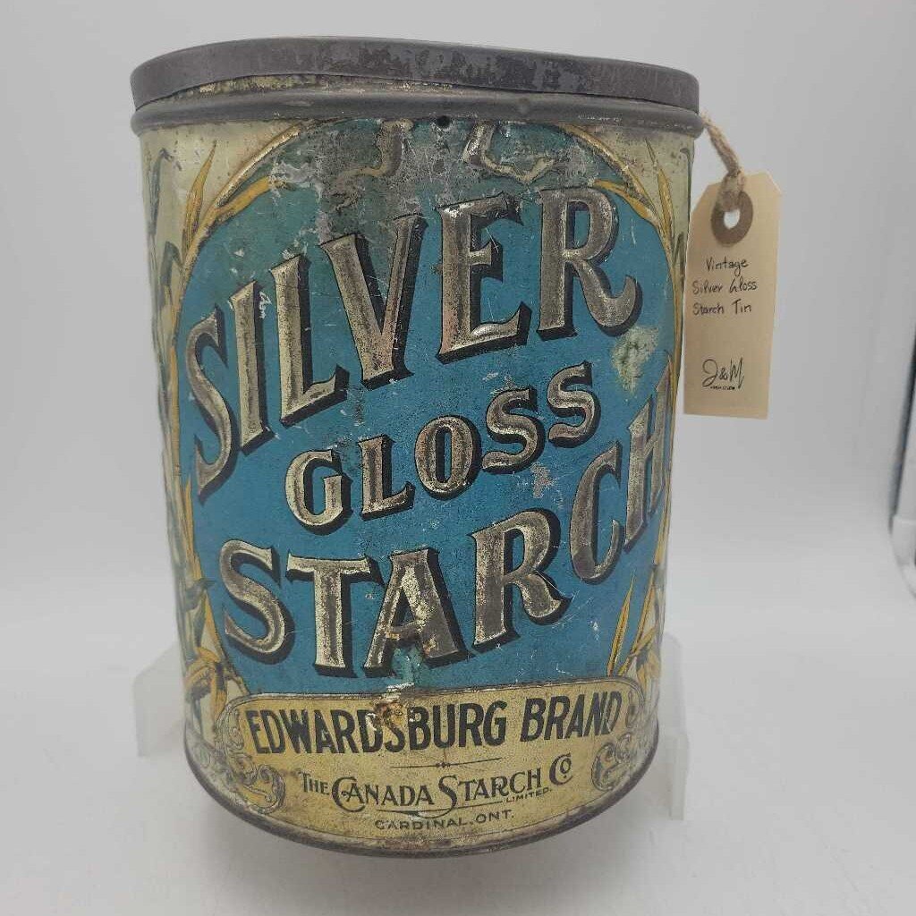 26-033 - Antique Silver Gloss Starch Tin (JM)