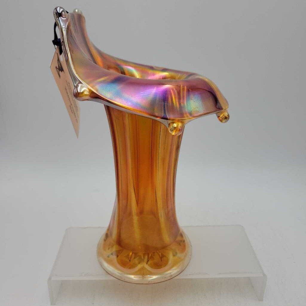 Beautiful Vintage Imperial Carnival Glass "Morning Glory" Vase (JG44)