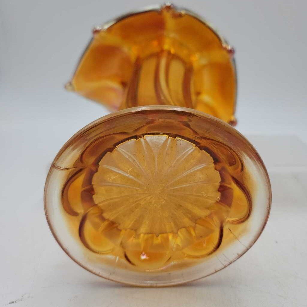 Beautiful Vintage Imperial Carnival Glass "Morning Glory" Vase (JG44)