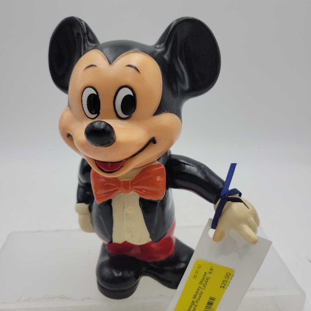 Vintage Mickey Mouse Bank - Hard Plastic (JG44)
