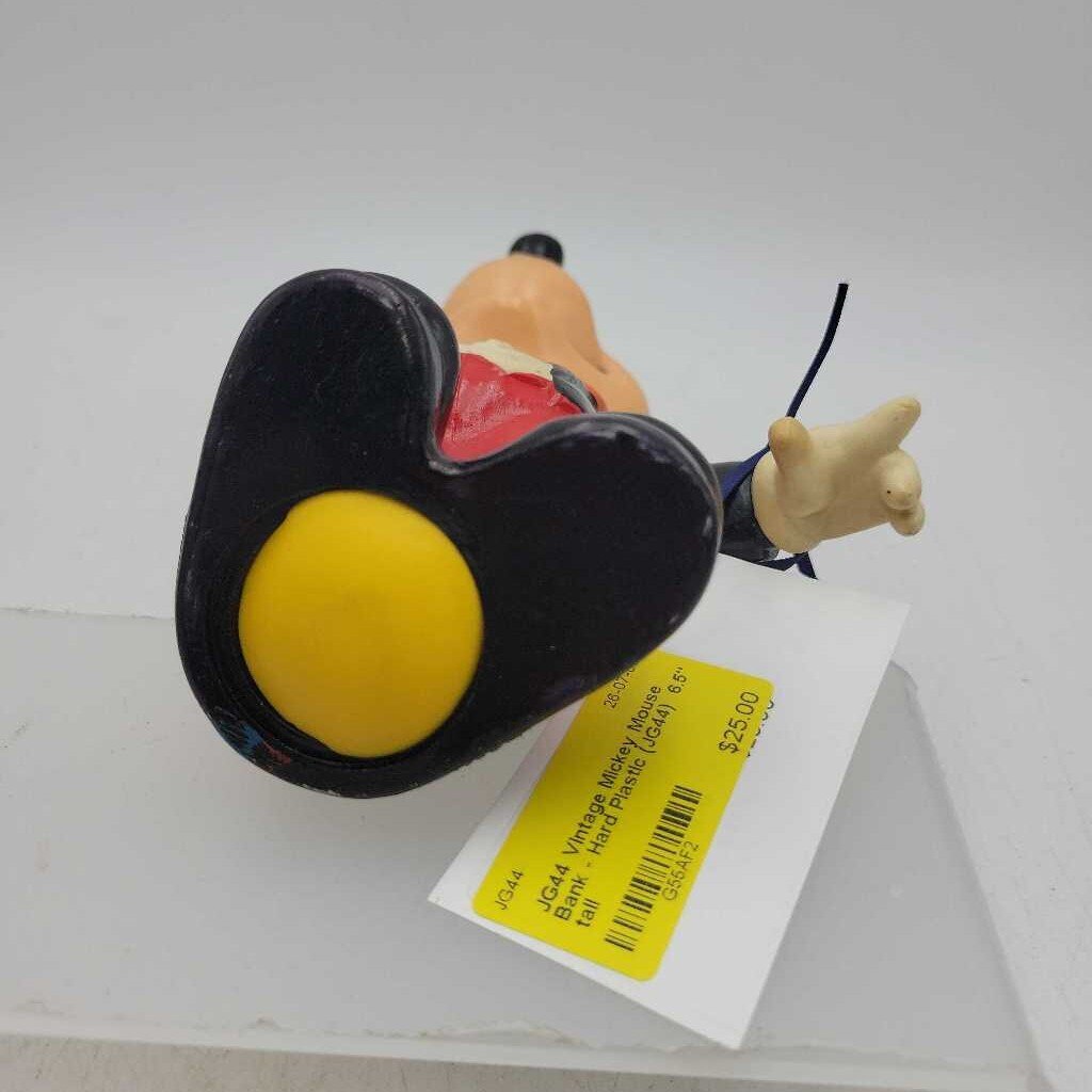 Vintage Mickey Mouse Bank - Hard Plastic (JG44)