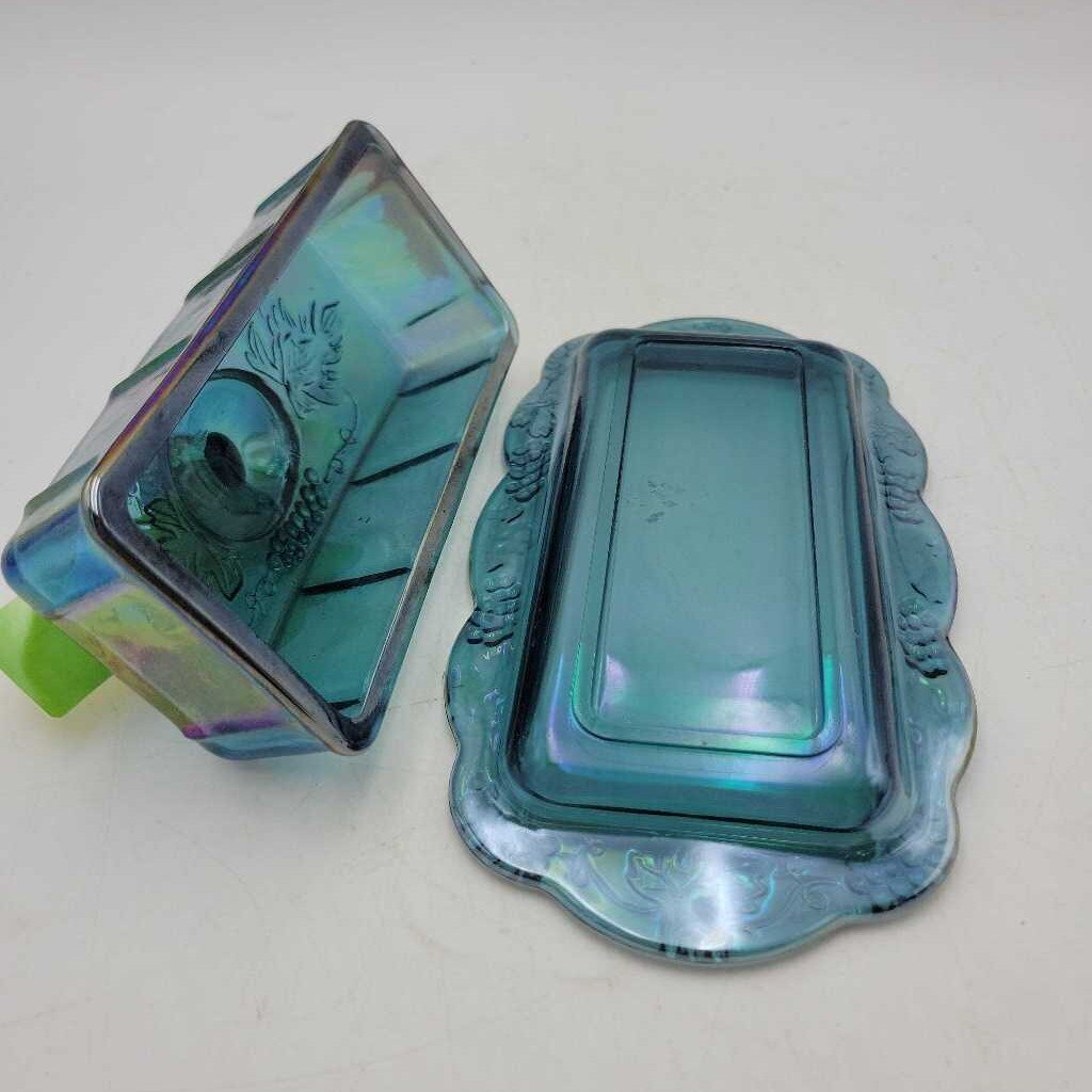 Indiana glass Iridescent Butter Dish (TRE)