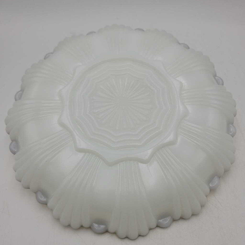 Vintage Milk Glass Devilled Egg Platter (TRE)