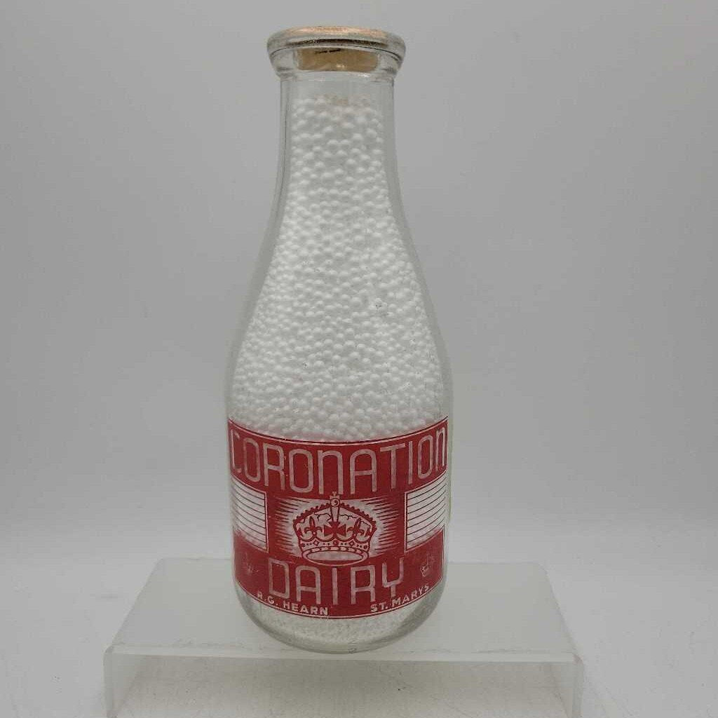 Coronation Quart Milk Bottle St Mary's (JAS)