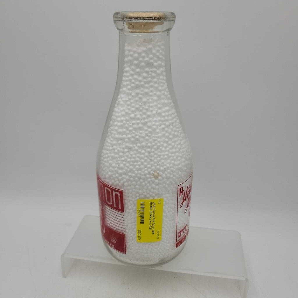 Coronation Quart Milk Bottle St Mary's (JAS)