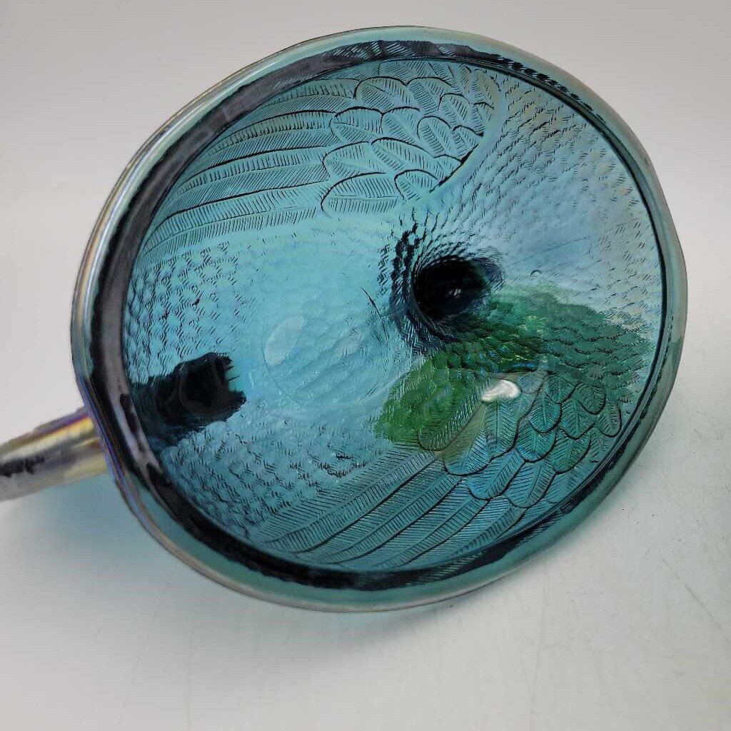 *RARE* Indiana Glass Company Blue Iridescent Hen on Nest