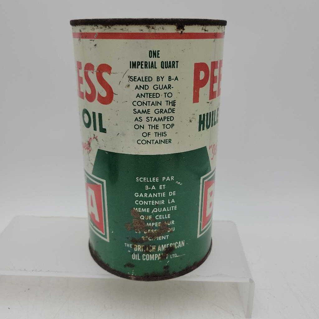 Peerless B A Motor Oil Tin (JEF)