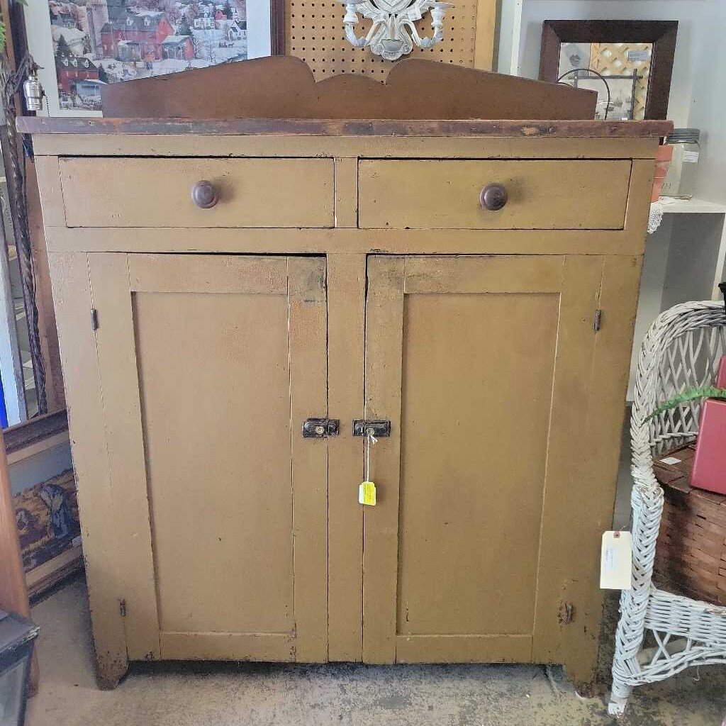 Antique Rustic Jam Cupboard (YVO) (607)