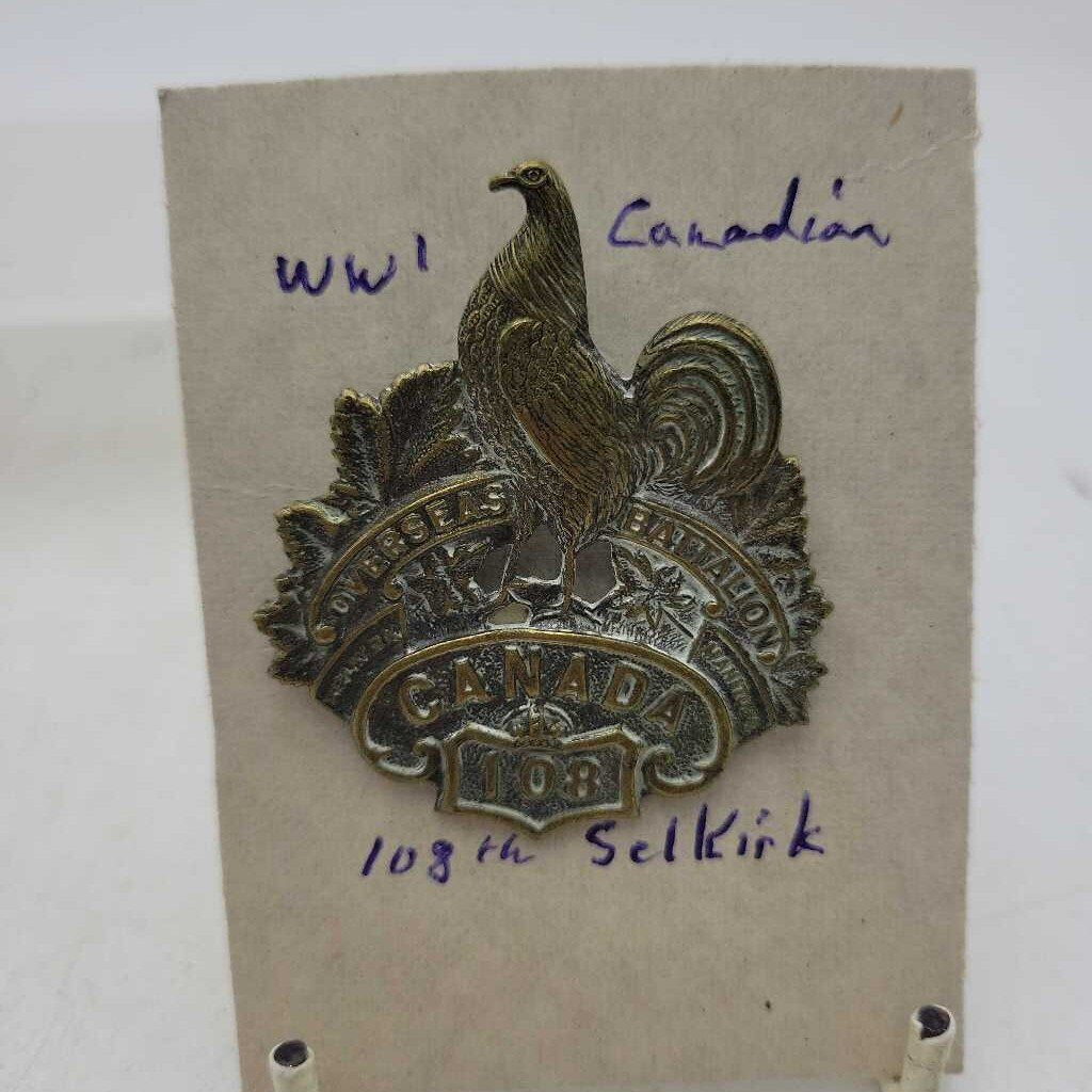 WW1 Canadian 108th Battalion Cap Badge (JL)