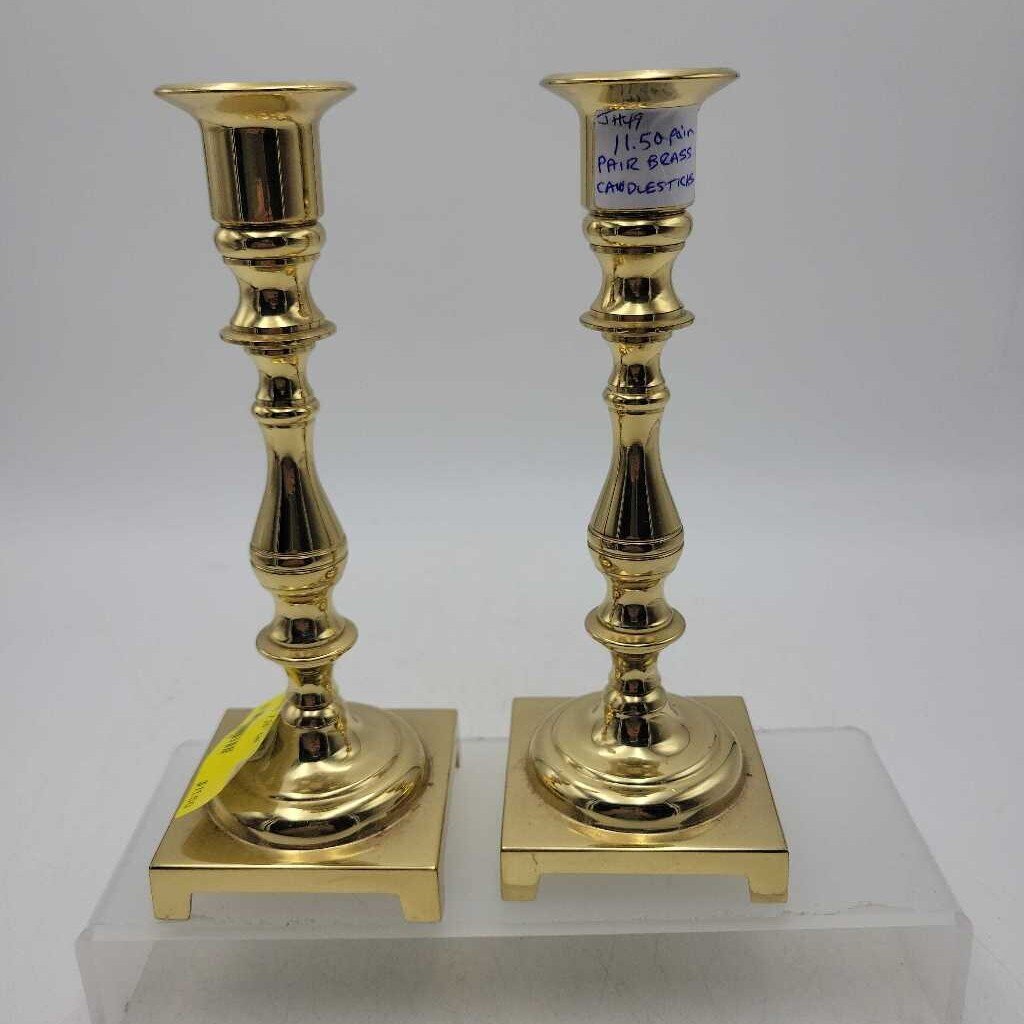 Pair Brass Candlesticks (JH49)