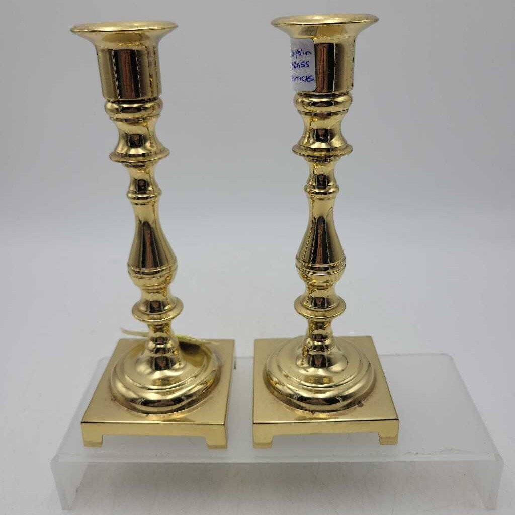 Pair Brass Candlesticks (JH49)