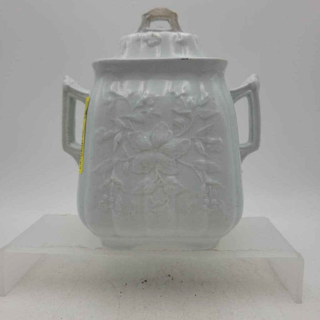 Antique Ironstone Sugar jar Burslem as is (ERG)