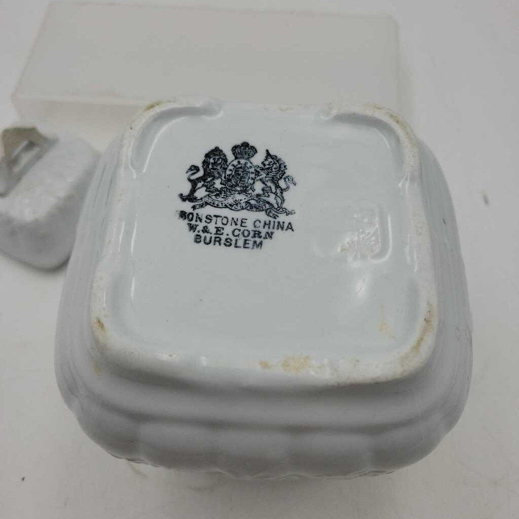 Antique Ironstone Sugar jar Burslem as is (ERG)