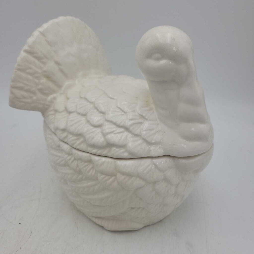 Ceramic Turkey Centerpiece candy dish serving dish no ladle (HAC)