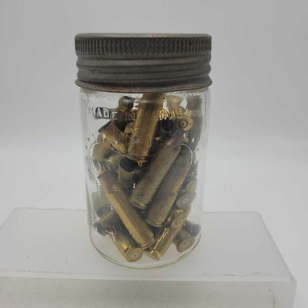 Brass shell casings in Crown pint jar (US2)
