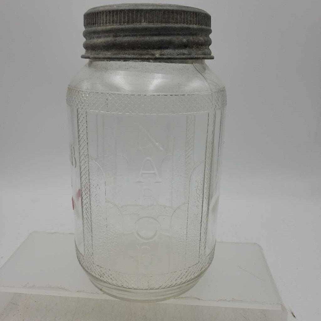 Nabob Embossed Brand coffee jar Art Deco (JAS)