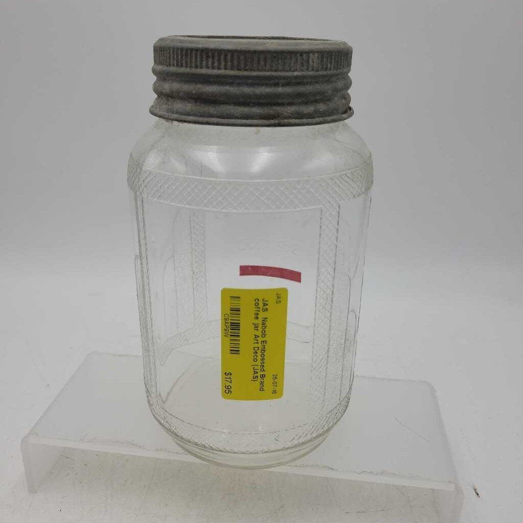 Nabob Embossed Brand coffee jar Art Deco (JAS)
