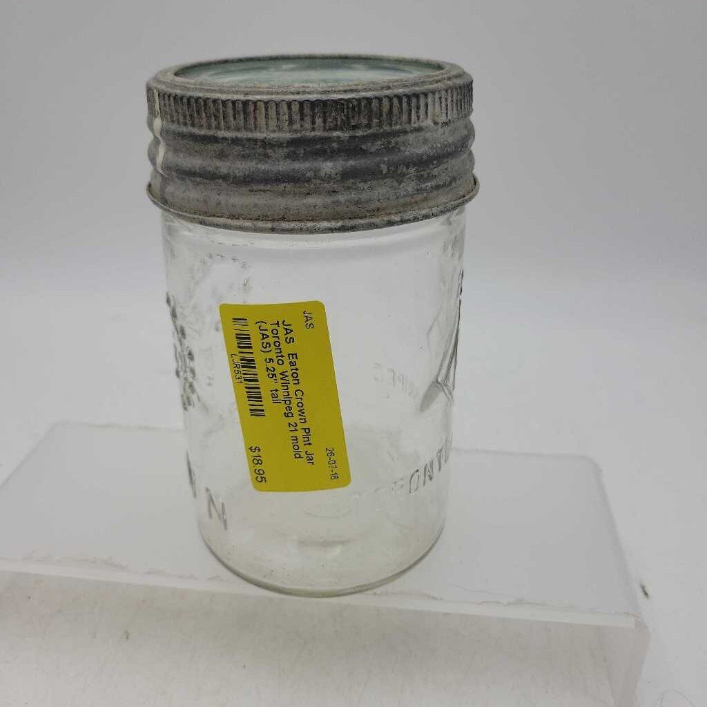 Eaton Crown Pint Jar Toronto Winnipeg 21 mold (JAS)