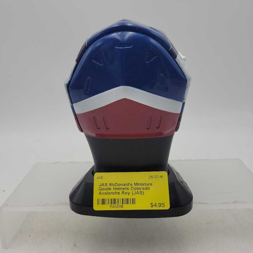 McDonald's Miniature Goalie Helmets Colorado Avalanche Roy (JAS)