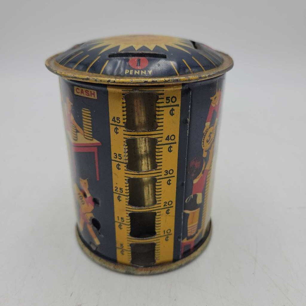 Vintage Tin Louis Kriegsfeld coin bank (JFH)