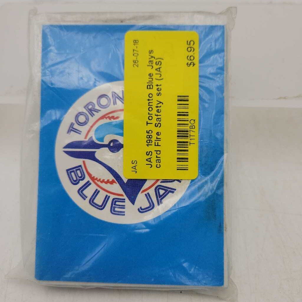 1985 Toronto Blue Jays card Fire Safety set (JAS)