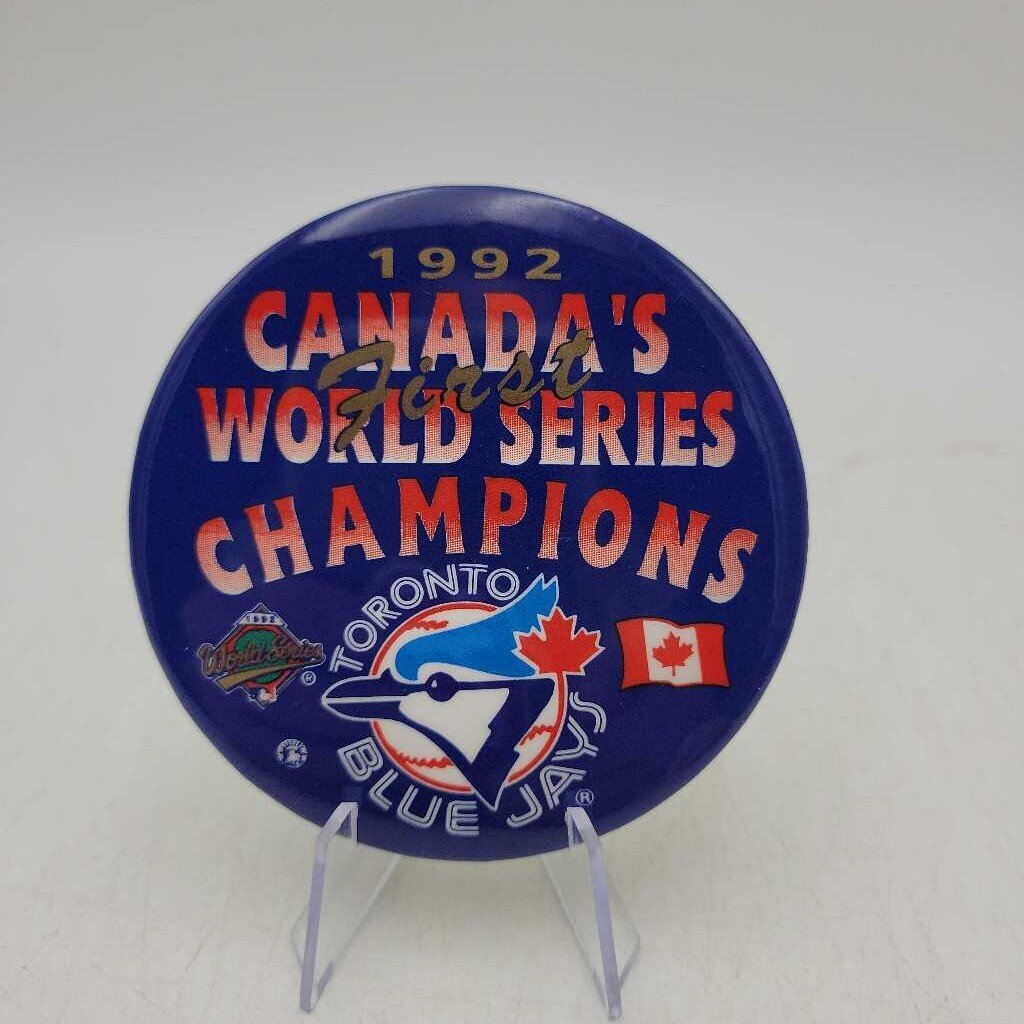 1992 Canada's first World Series Champions Button Blue Jays (JAS)