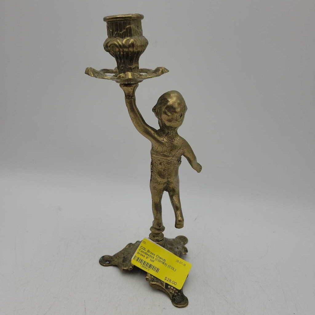 Brass Cherub Candlestick (CM1163) (COL)
