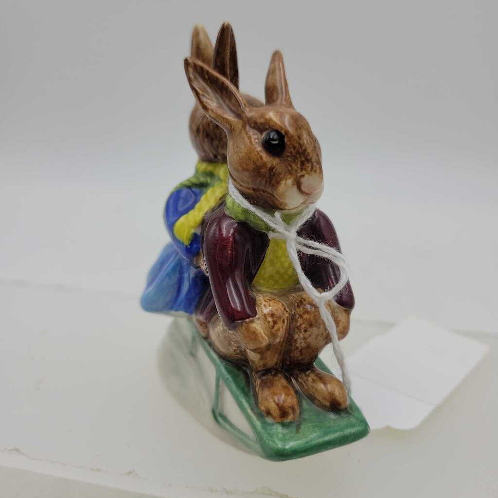 Buntie Billy Bunnykins Sleigh Ride D84 by Royal Doulton figure (DEB)