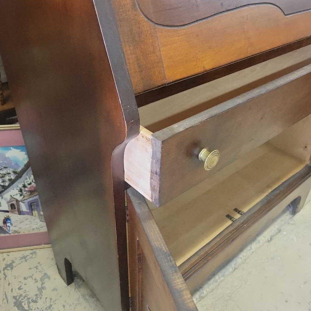 Antique Drop Front Desk w/Drawer (YVO) (607)