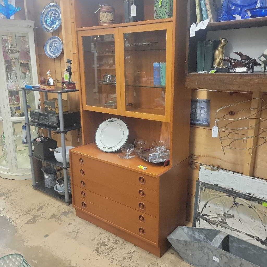 MCM Teak 5 Drawer Wall Unit (LOR)