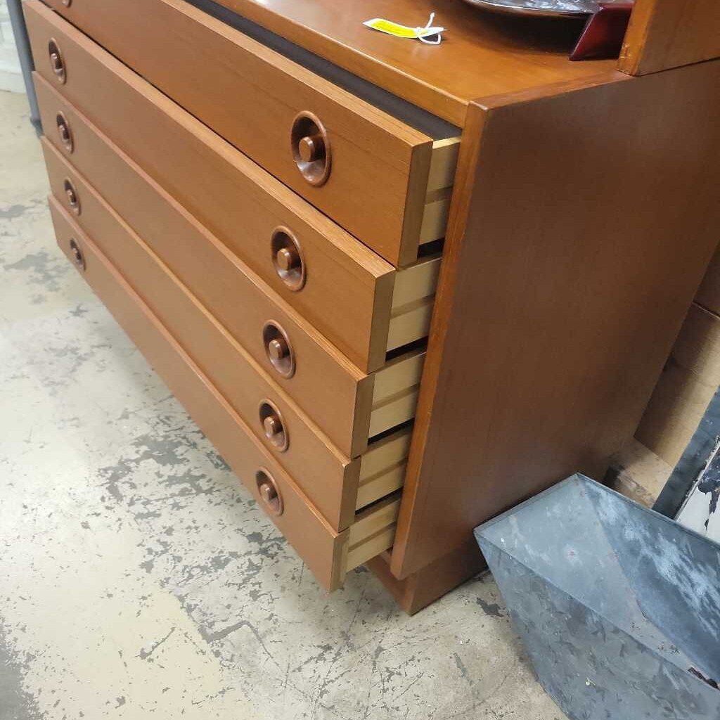 MCM Teak 5 Drawer Wall Unit (LOR)