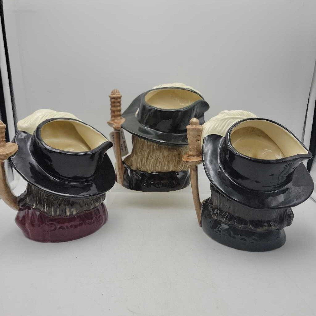 Royal Doulton Set Of Toby Jugs *The Three Muskateers" (JL)