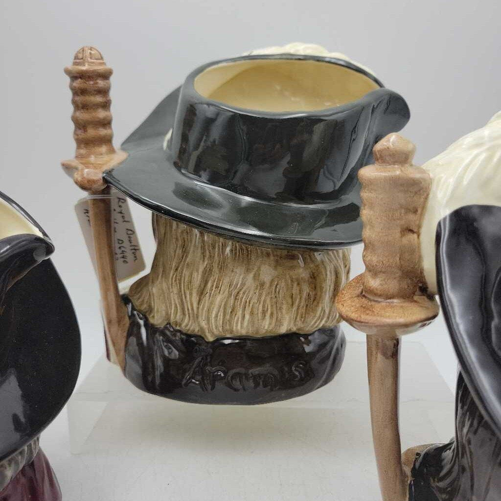 Royal Doulton Set Of Toby Jugs *The Three Muskateers" (JL)