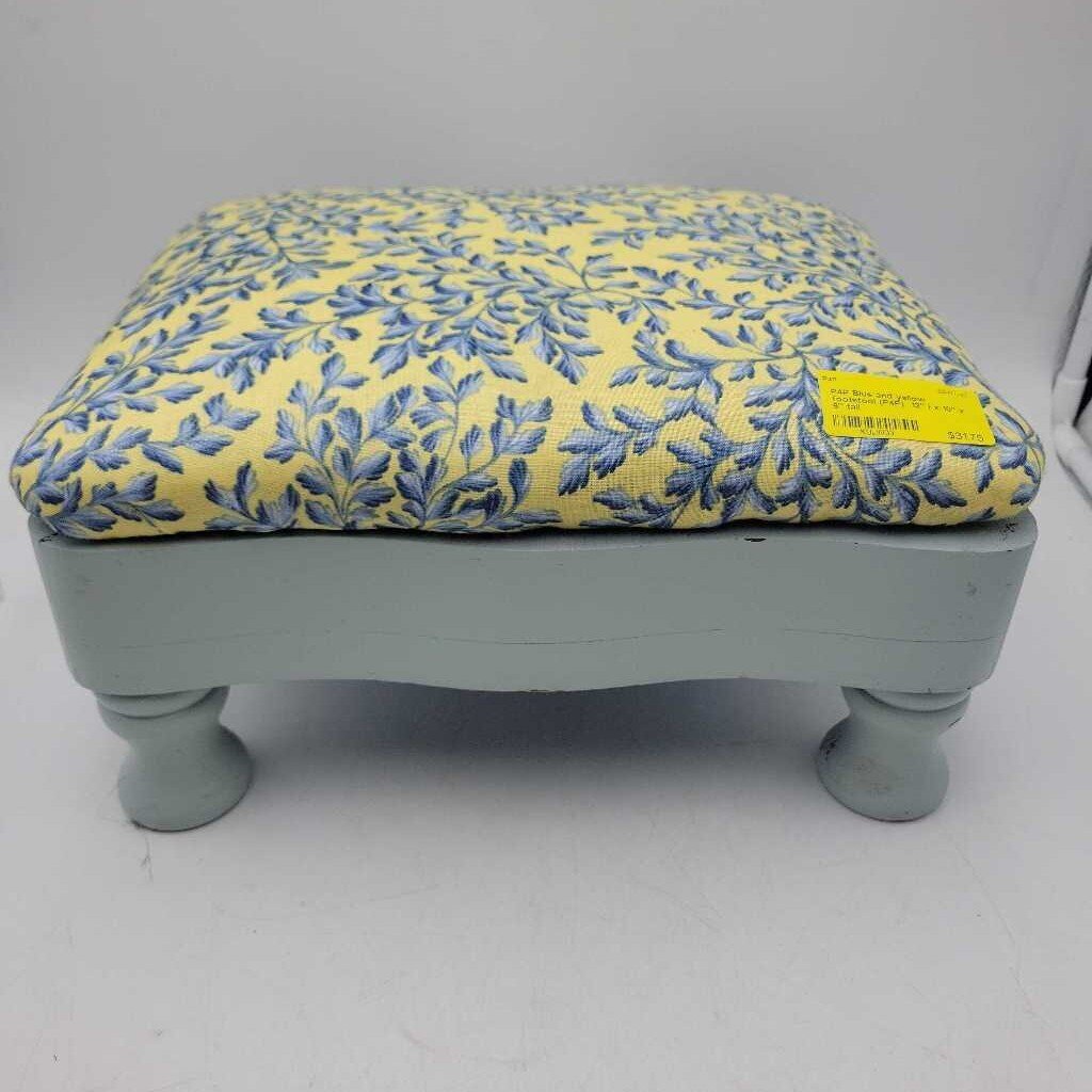 Blue and yellow footstool (P4P)