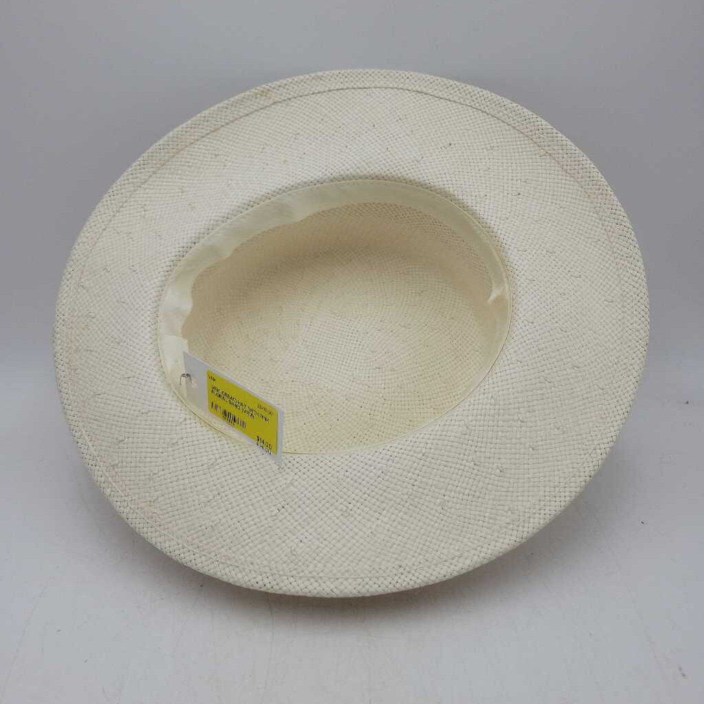CREAM HAT WITH PINK FLORAL BAND (VRM)