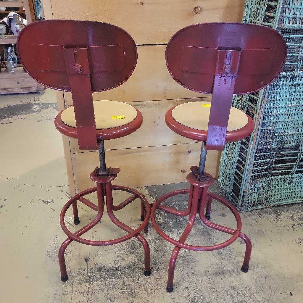 Pair Industrial Drafting Stools (DER)