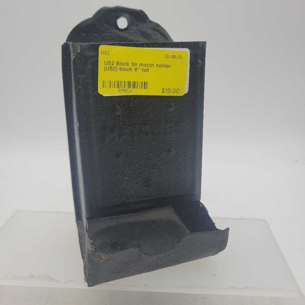Black tin match holder (US2)