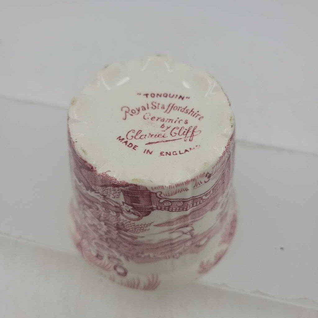 1940s Clarice Cliff Red Transferware Cup (CM1172) (COL)