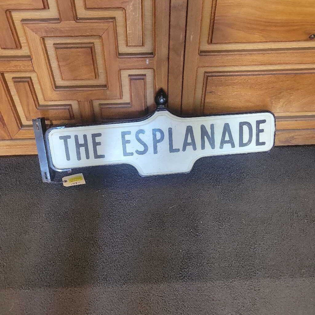 Street Sign The Esplanade Rare Toronto double sin with frame (JAS)