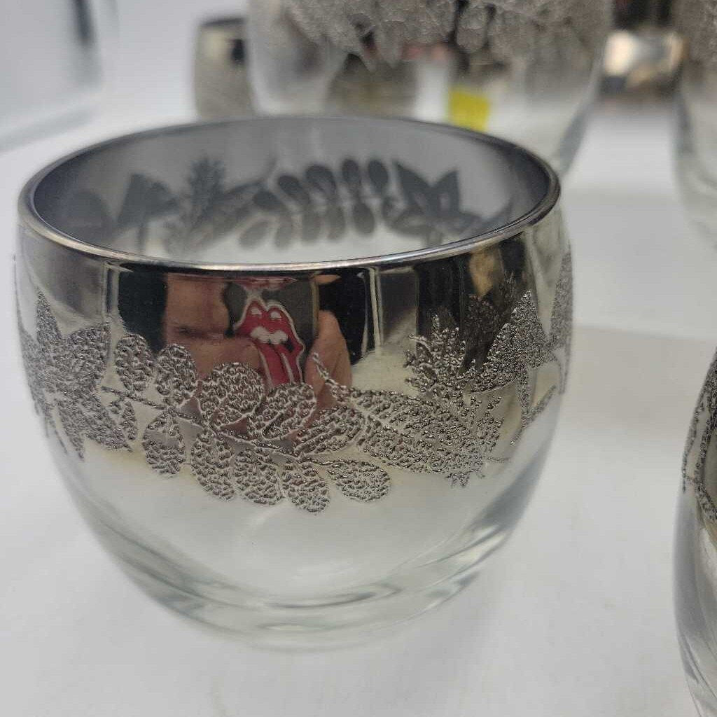 Silver Overlay Pitcher Glass set (JAS)