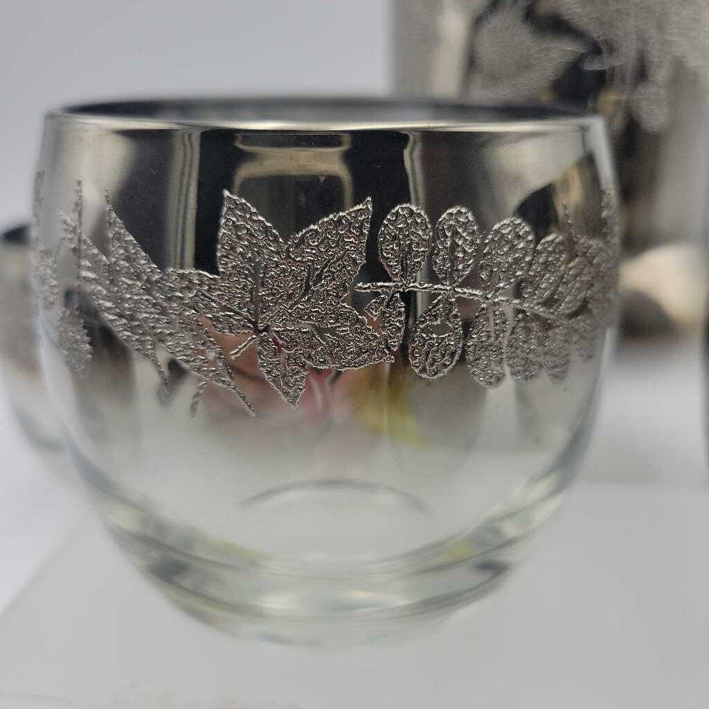 Silver Overlay Pitcher Glass set (JAS)