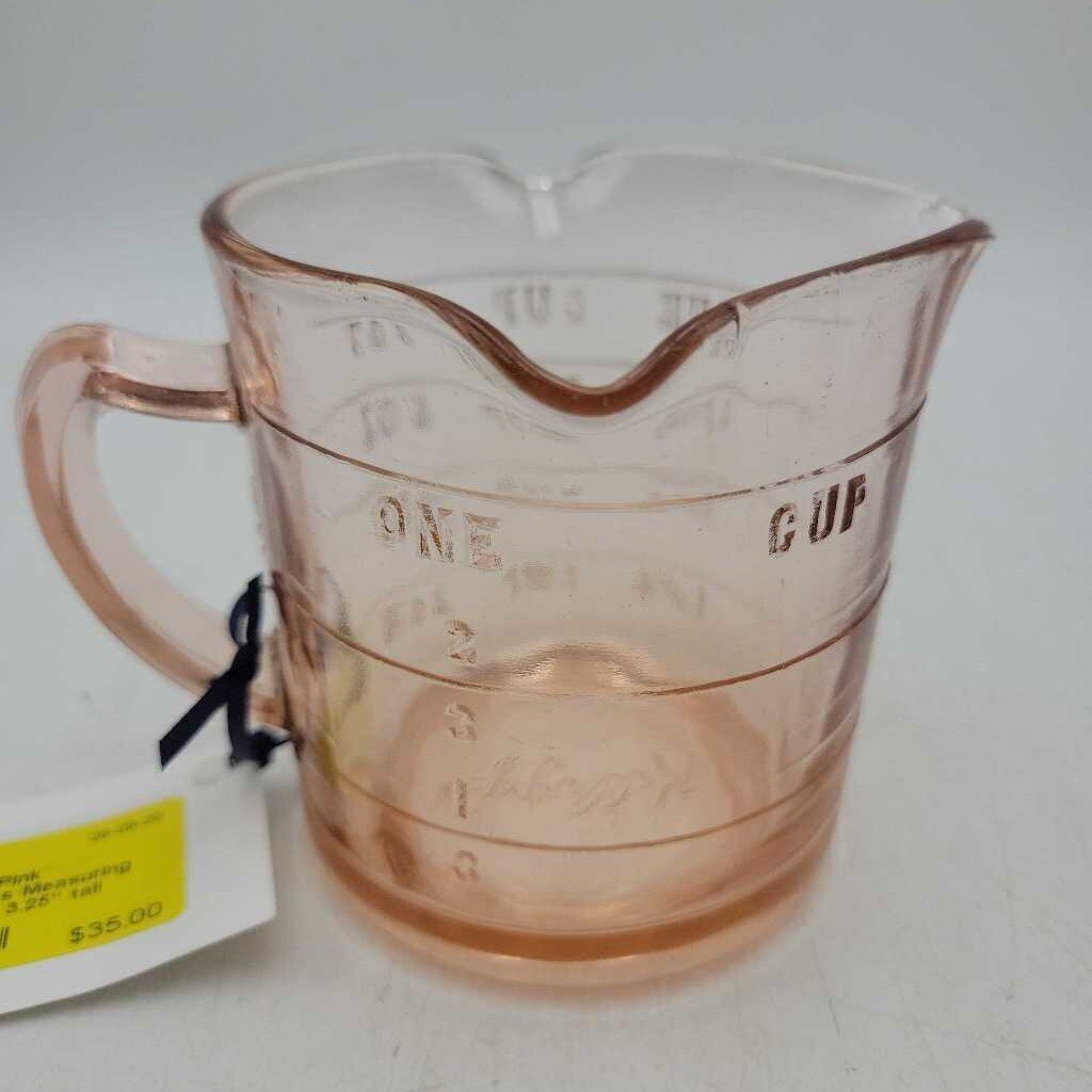 Kellogg's Pink Depression Glass Measuring Cup (JG44)