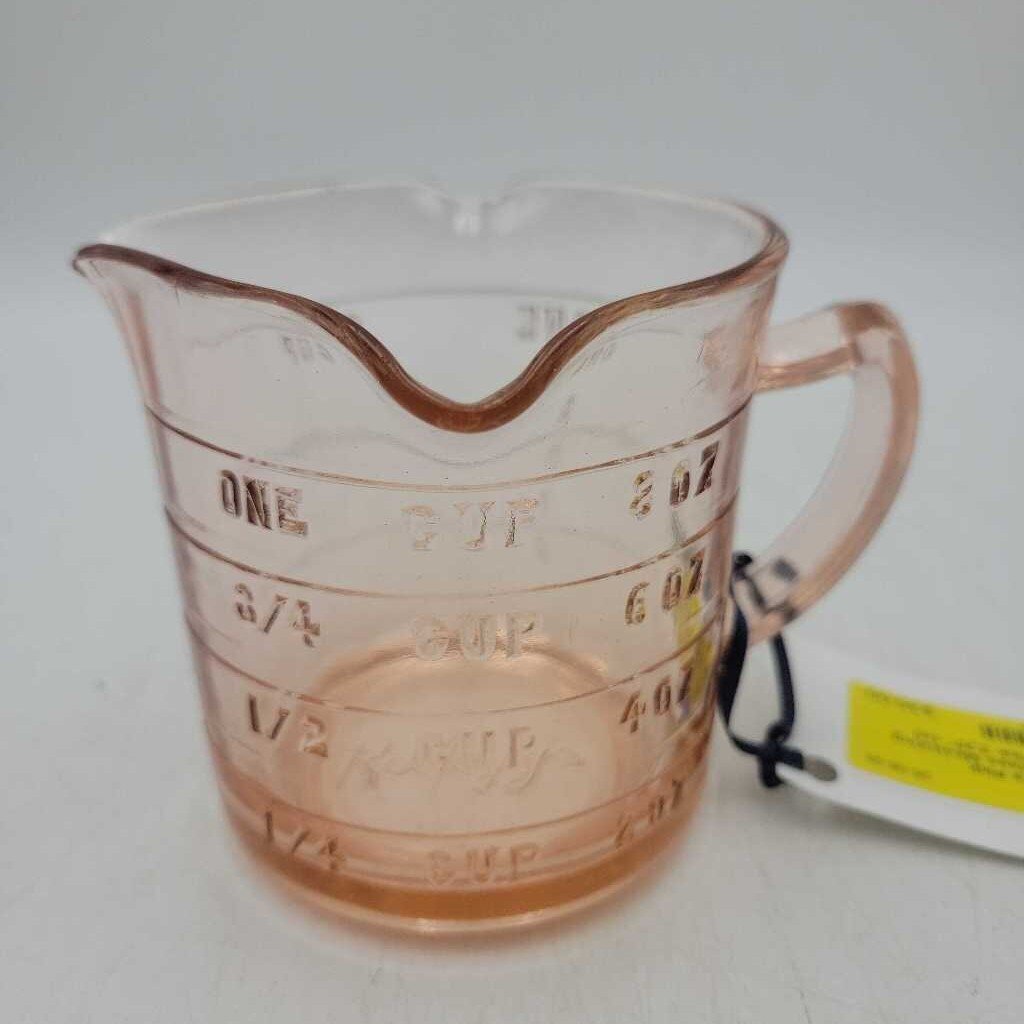 Kellogg's Pink Depression Glass Measuring Cup (JG44)