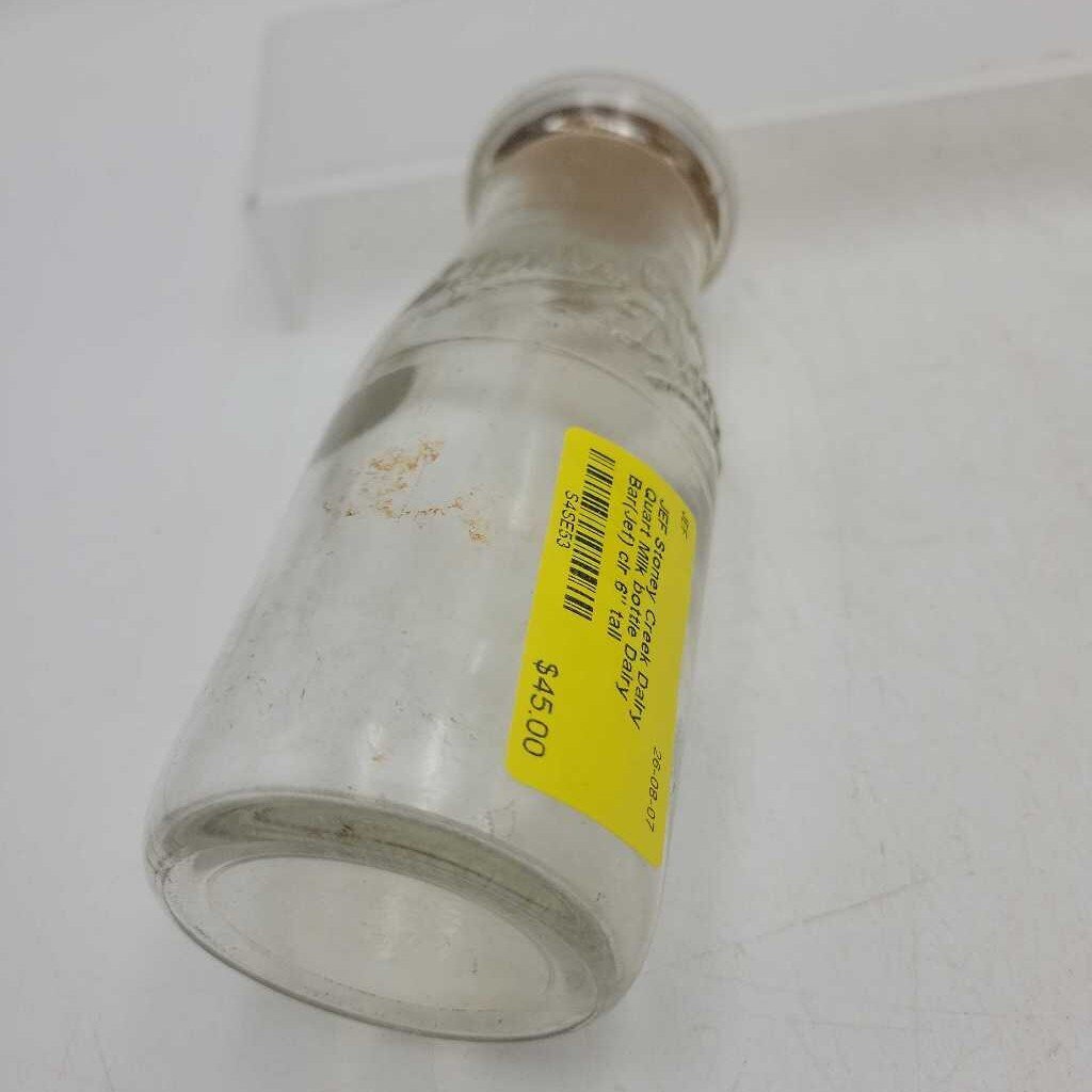 Stoney Creek Dairy Quart Milk bottle Dairy Bar(Jef)