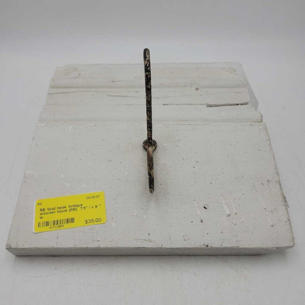 Wall hook Antique wooden block (RB)
